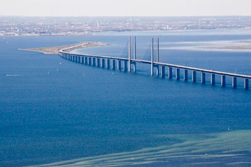 Die eindrucksvolle Öresundbrücke.