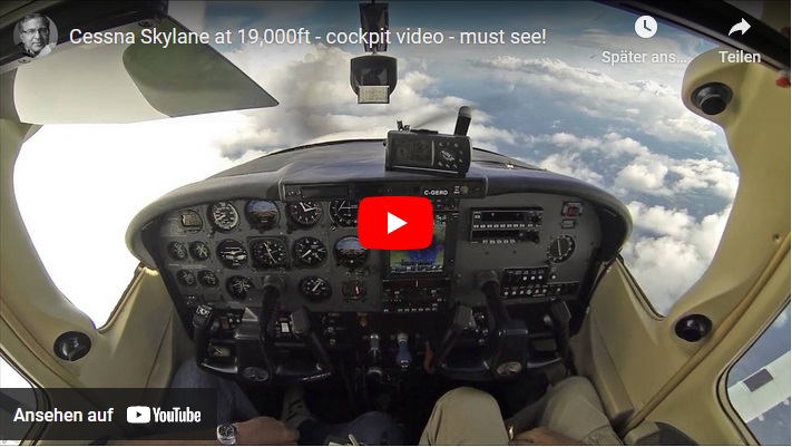 Cessna Skylane at 19,000ft - cockpit video - must see!
